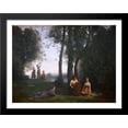 thumbnail image 1 of Country concert 36x28 Large Black Wood Framed Print Art by Camille Corot, 1 of 2