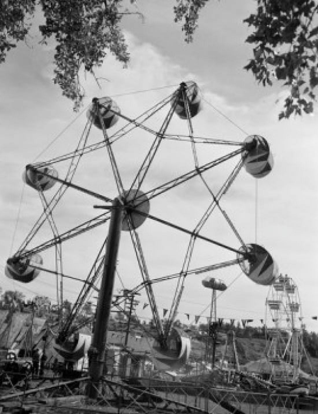Country fair with ferris wheel Canvas Art - (18 x 24)