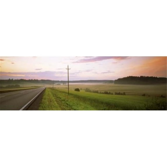 Country road passing through a field Finland Poster Print by - 36 x 12