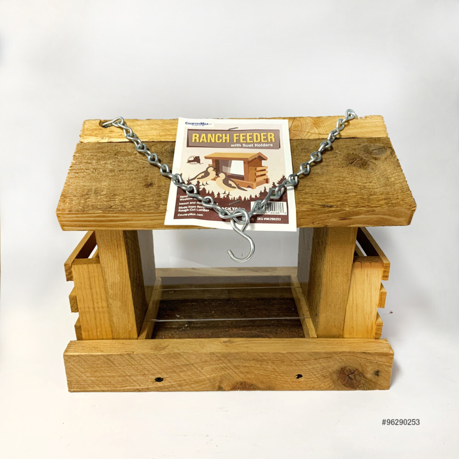 CountryMax Backyard Seeds Wood Ranch Feeder with Suet Holders