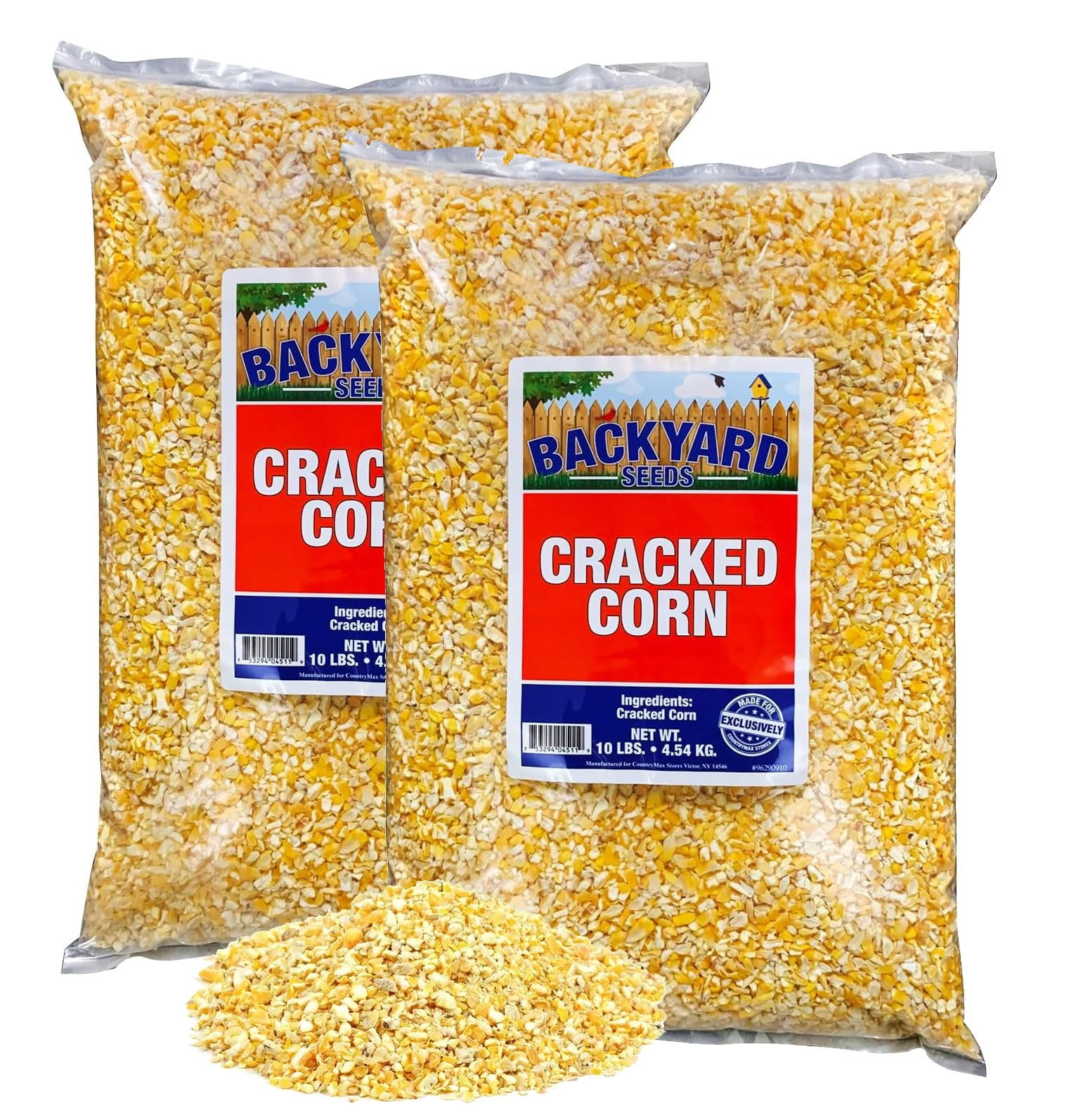 CountryMax Cracked Corn for Deer, Birds, Turkeys, Wildlife, Chickens (20 Pounds)