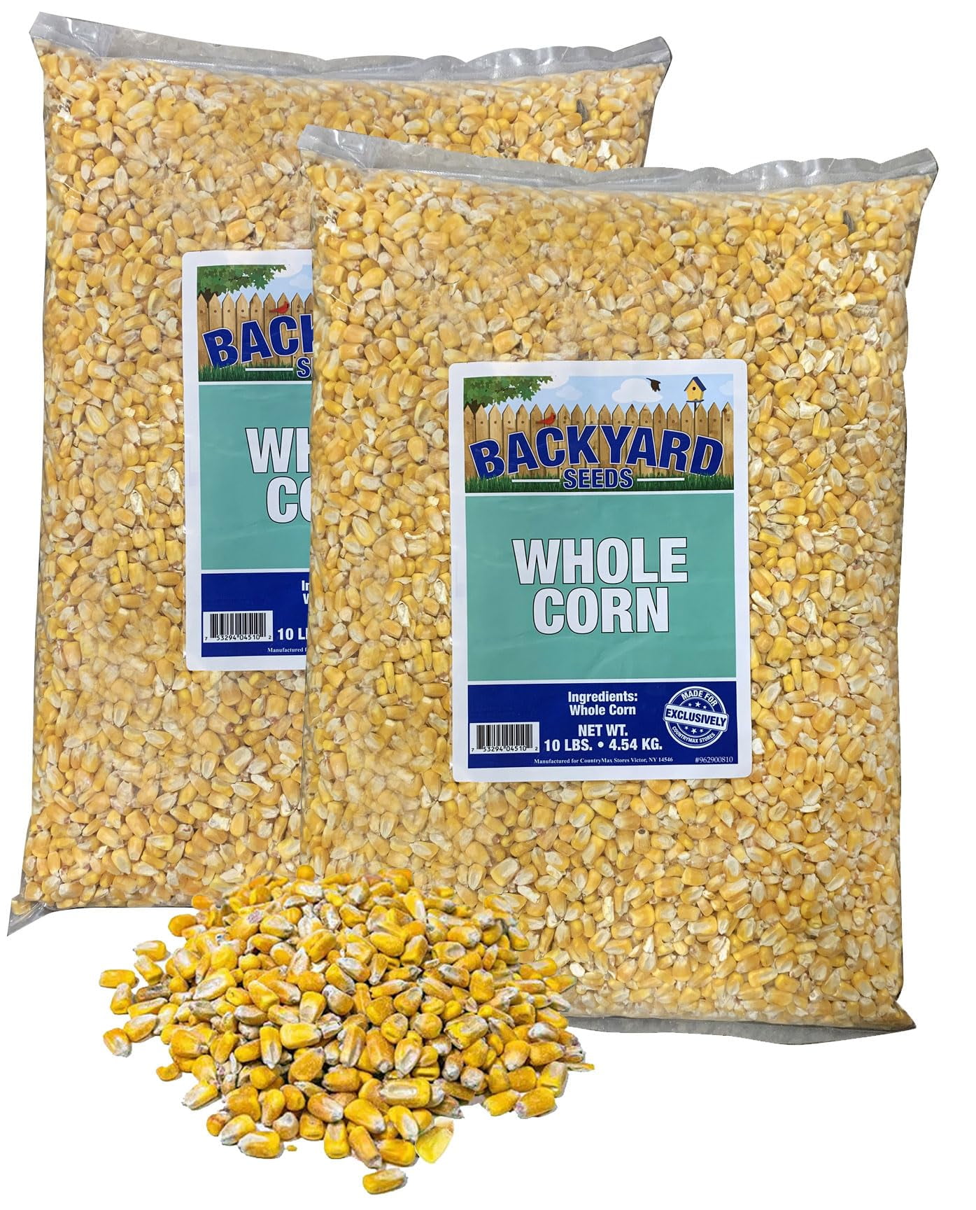CountryMax Whole Corn Kernels for Feeding Wildlife, Deer, Turkeys, Chickens (20 Pounds)