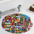 thumbnail image 1 of Countryball Round Carpet Circle Rug Outdoor Patio Area Rug Washable Large Area Rugs Hallway Room Decor Fitness Mats, 1 of 8