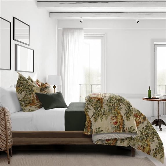 Countryside Comforter & 2 Pillow Shams Set, Red - King Size - 3 Piece