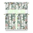 thumbnail image 1 of Countryside Floral Curtains 36 Inch - 3 Panel Rustic Farmhouse Set with Vintage Botanical Print, Boho Chic Rod Pocket Design for Kitchen Windows, 1 of 6