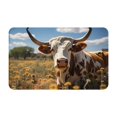 thumbnail image 1 of Countryside Flower Cow Door Mat for Indoor, Welcome Door Mats Front Entrance Rug, Non-Slip Bathroom kitchen Rugs for Inside Floor, Small Rug Dog Door Mat 20X31.5 Inch, 1 of 5