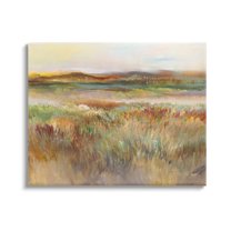 Countryside Grassland Nature View Landscape Painting Gallery Wrapped Canvas Print Wall Art