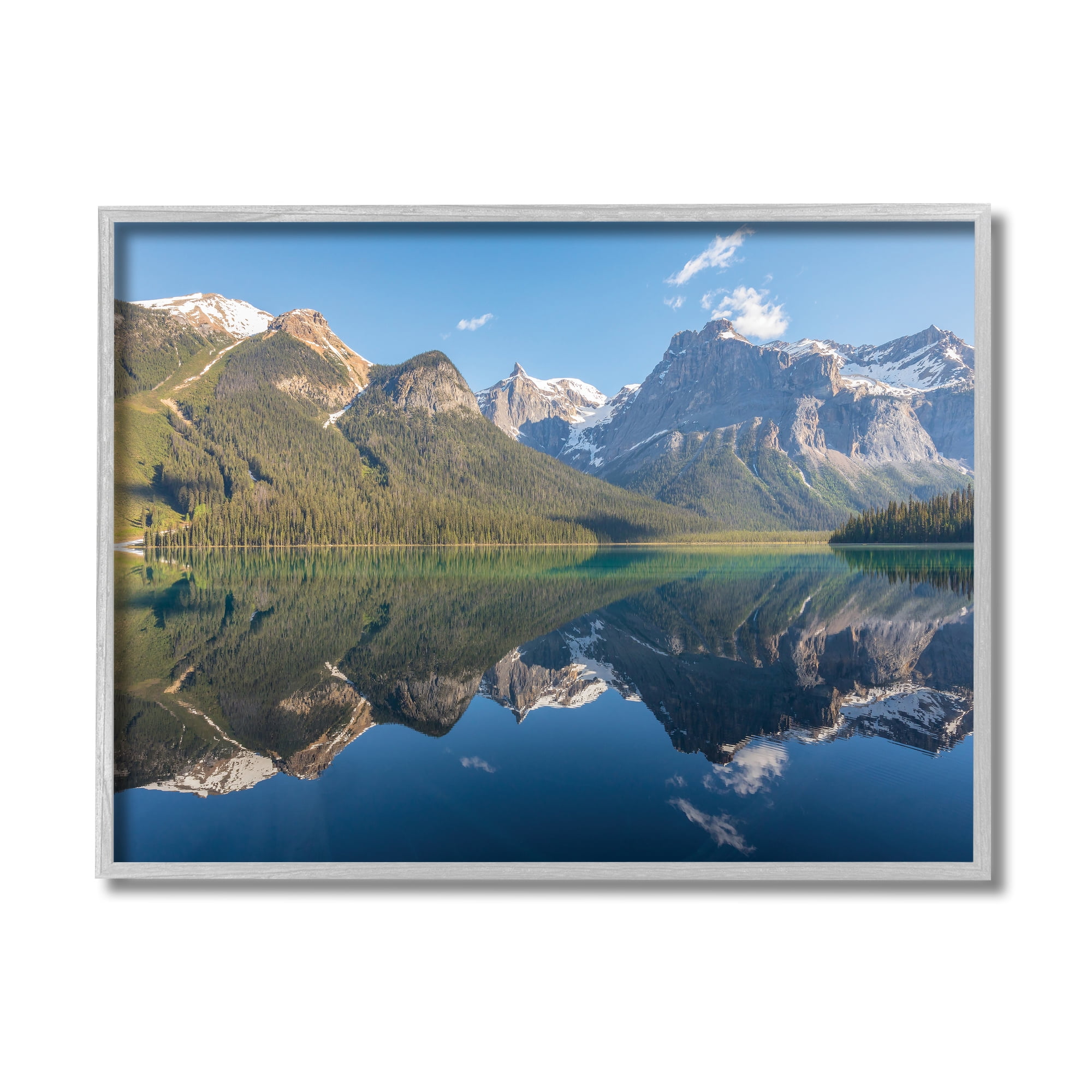 Countryside Mountain Range Reflective Lake Landscape 20 in x 16 in Framed Painting Art Print, by Stupell Home Décor