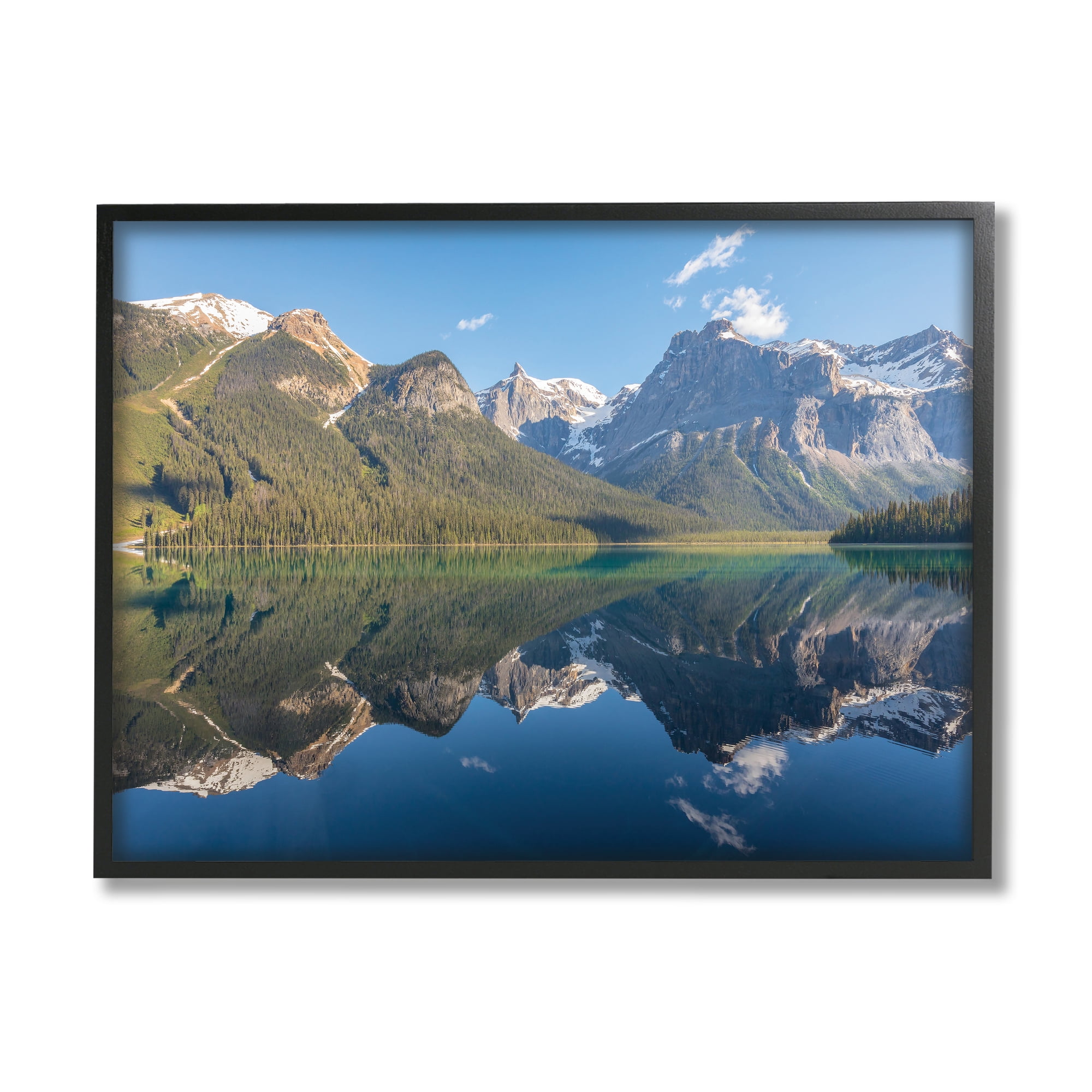 Countryside Mountain Range Reflective Lake Landscape 20 in x 16 in Framed Photography Art Print, by Stupell Home Décor