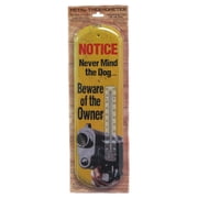 Countryside Never Mind The Dog Beware of The Owner Hanging Wall Thermometer