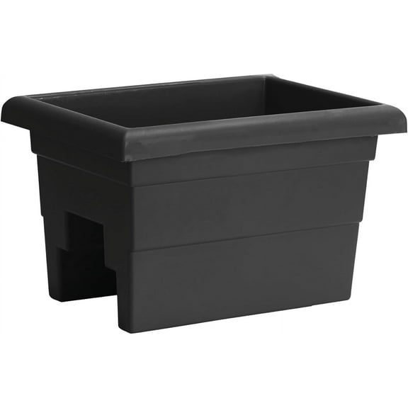 Countryside Rail Planter, Black, 16"