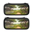 thumbnail image 1 of Countryside Spring, Carrying Case For Nintendo Switch & OLED Version, Eva Lightweight Shockproof Protective Pouch Case for Game Console & Accessories with 10 Game Card Slot & Wristband, Black, 1 of 6