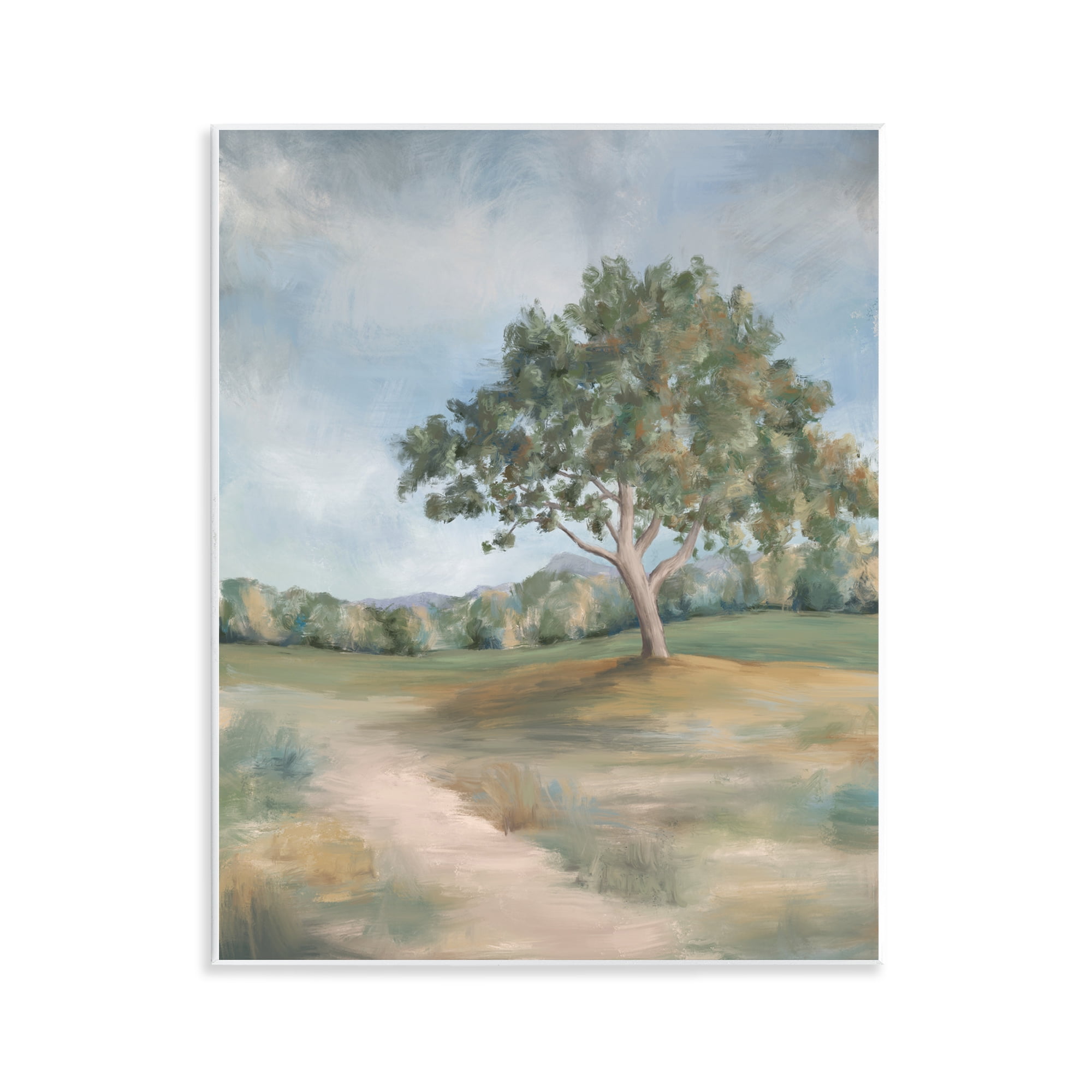 Countryside Tree Scenery Wall Plaque Art, design by Leah Noel Art