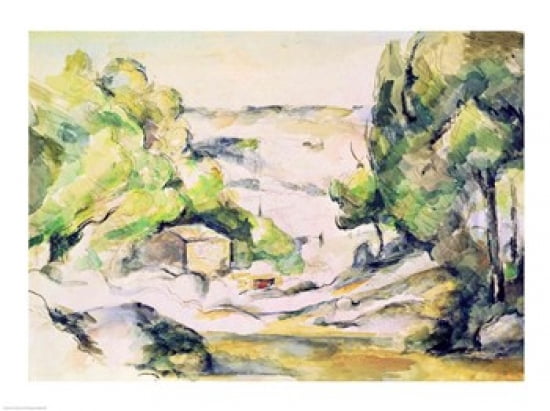 Countryside in Provence Canvas Art - Paul Cezanne (24 x 18)