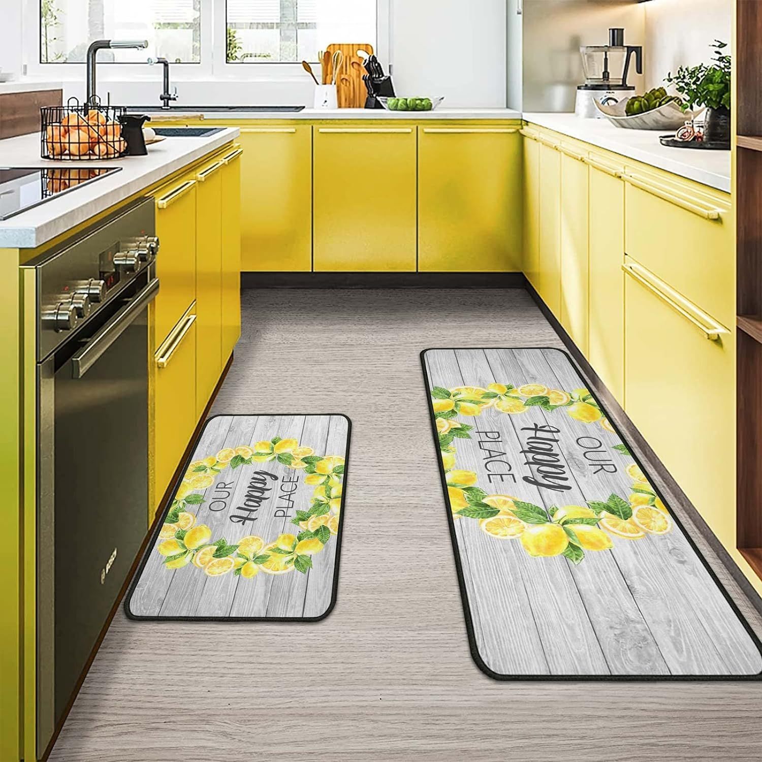 Cheap Mat Countryside style sunflower floor mat kitchen carpet minimalist floor ...