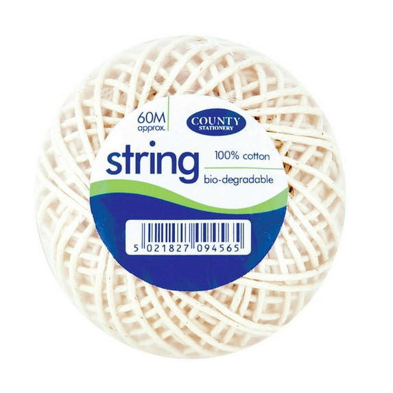 County Stationery Bio-degradable Cotton String Balls (Pack Of 12)