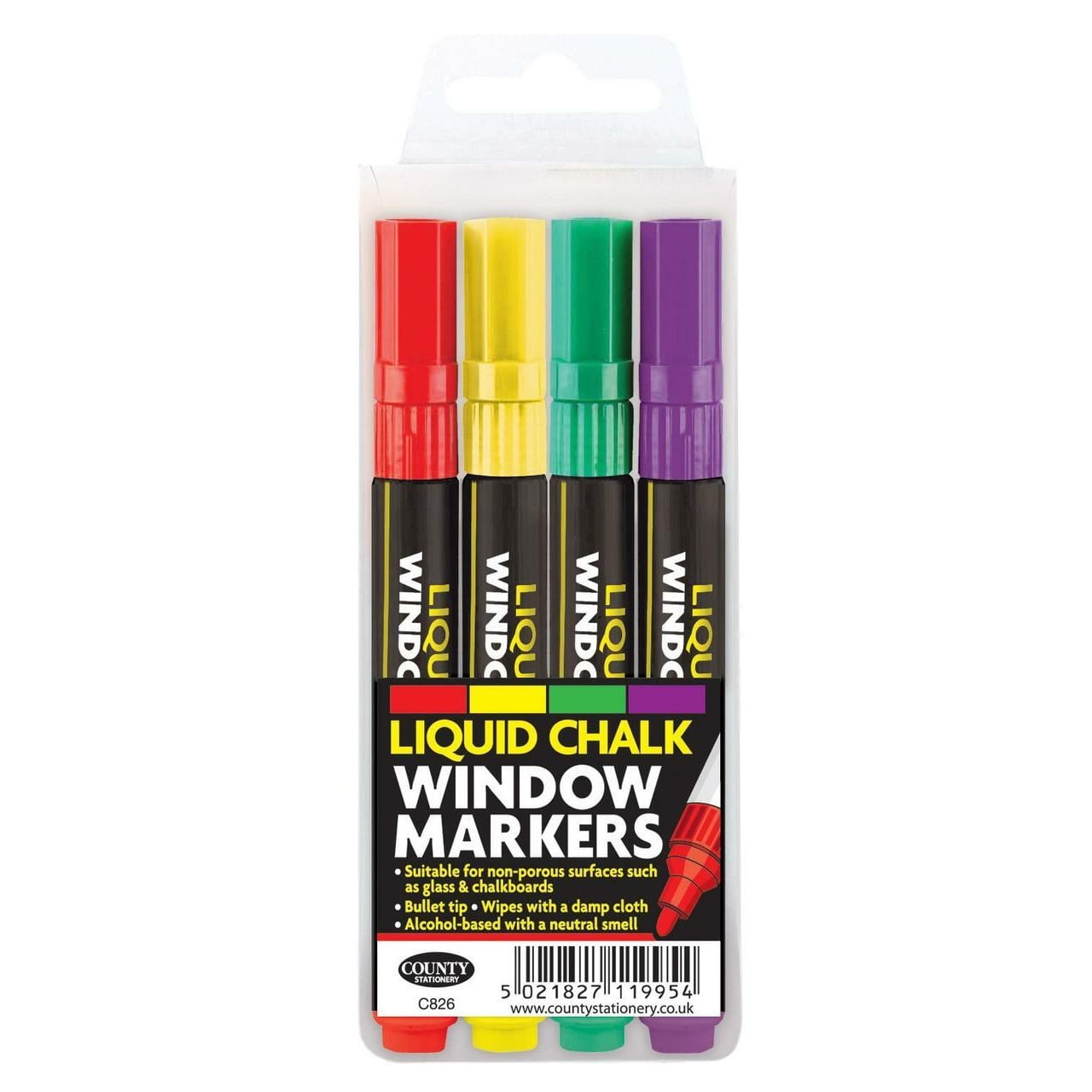 Liquid Chalk Markers, Fine Tip 8 Colors Washable Window Chalkboard Glass  Pens, Paint and Drawing for Car, Blackboard, & Bistro,Kids and Adults