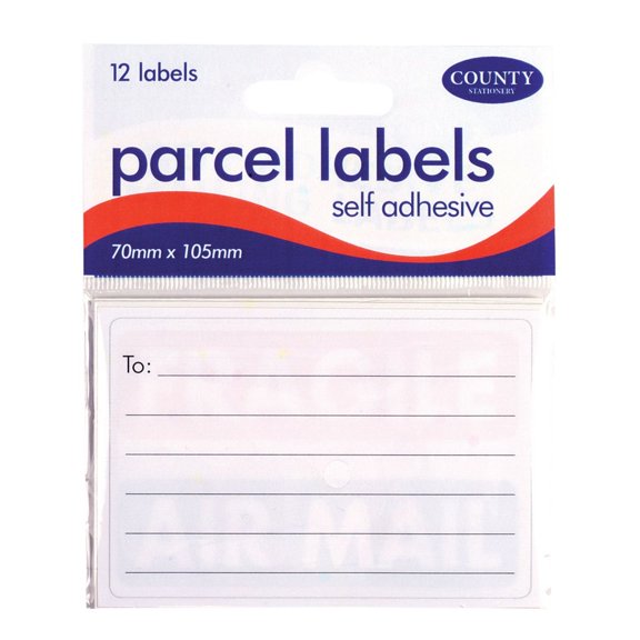 County Stationery Self-Adhesive Label (Pack of 12)