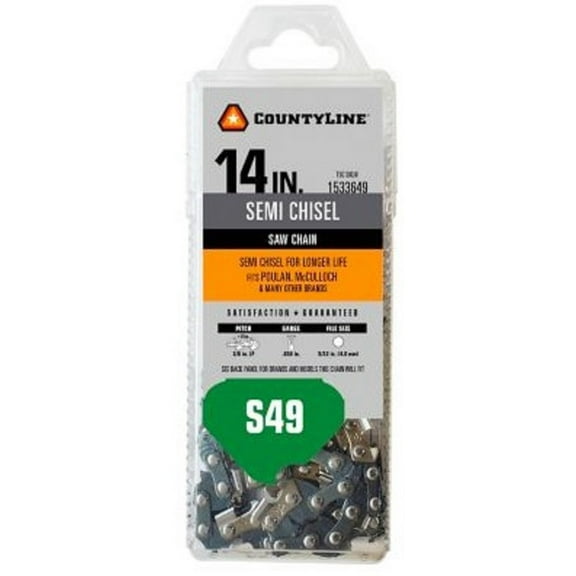 CountyLine 14352TSC Chainsaw Chain 14 Inch 52 Link Semi Chisel Steel