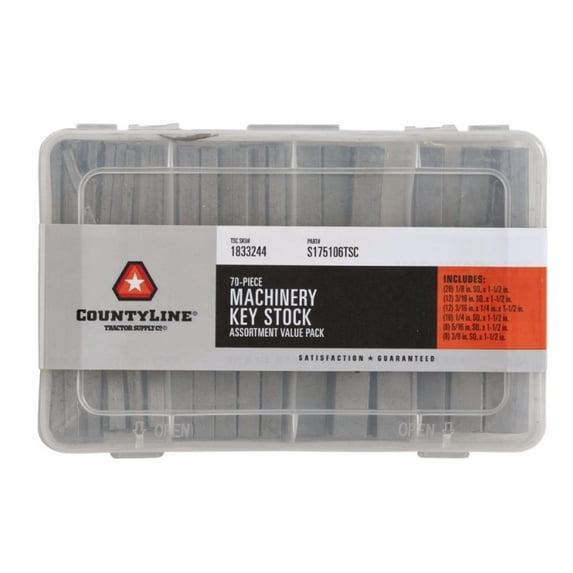 CountyLine 22KITA090 Machinery Key Stock Assortment 71-Pack