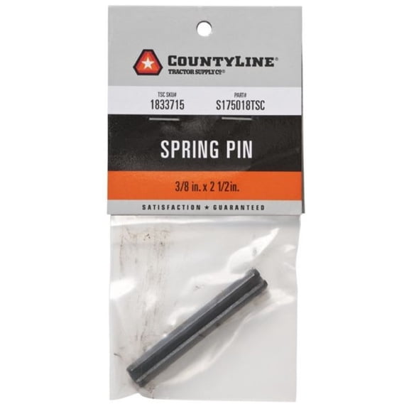 CountyLine 22KITA133 Spring Pin 3/8 Inch x 2-1/2 Inch Auto Black/Black Oxide