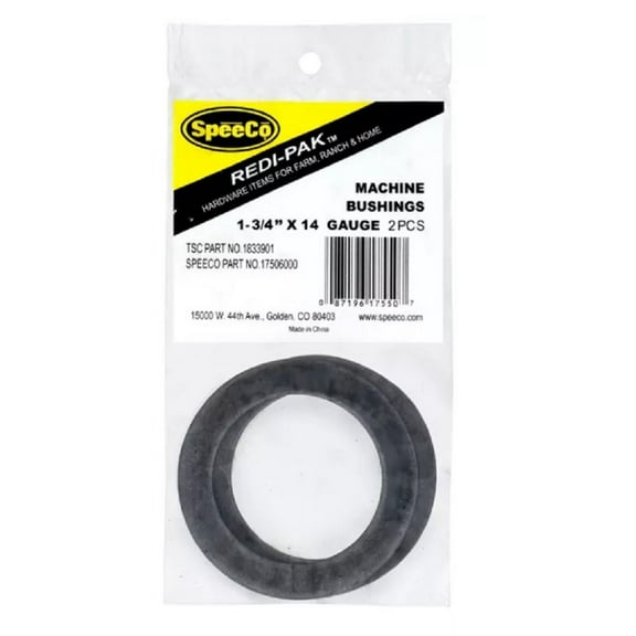 CountyLine 22KITA152 Machine Bushings, 1-3/4 in. Diameter x 14 Gauge, 2 pcs.