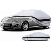 Kayme 10-Layer Waterproof All Weather Roadster Car Cover, Custom Fit 154"-165" for Mazda Miata MX-5 Toyota MR2 Pontiac Solstice, Silver