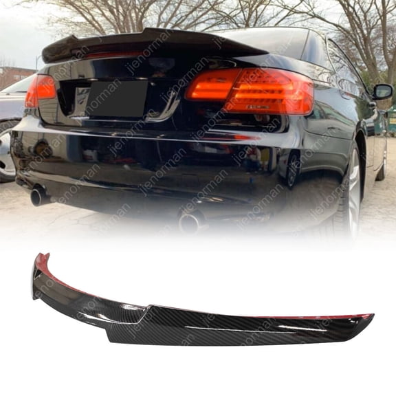 Coupe E92 Rear Trunk Spoiler Carbon Fiber Look M4 Style for 07-13 BMW 328i 335i