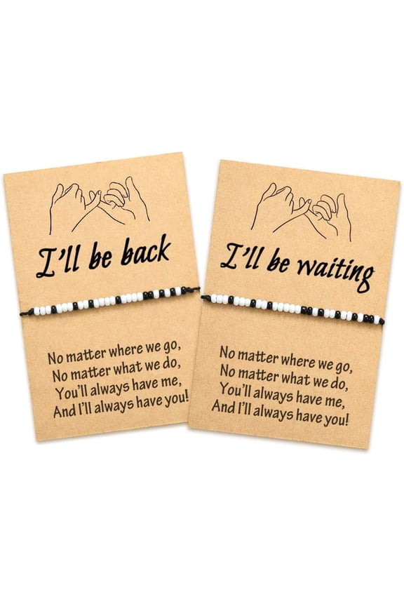 Couple Bracelet Set Valentine's Day Morse Code Jewelry Gift for Girlfriend Boyfriend His Her