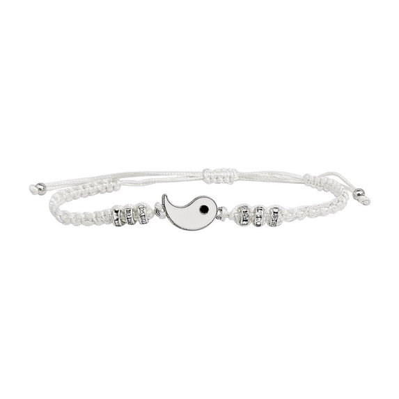 Couple Bracelets Set Matching Yin Yang Adjustable Cord Bracelet Symbolizing Love For Boyfriend And Girlfriend Perfect As Valentines Gift