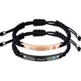 thumbnail image 1 of Couple Bracelets Women Men Handmade Braided Rope His Hers Matching Set Forever Always Personalized Cuff Bangle Gift for Lover Friends, 1 of 5