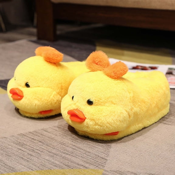 Couple Cartoon Animal Slippers With Padded Heels Winter Warm Indoor Floor Shoes Cute Animal Home Furry Slippers Warm memory foam Cotton Home Slippers,Home Slippers indoor and outdoor(One Size),A
