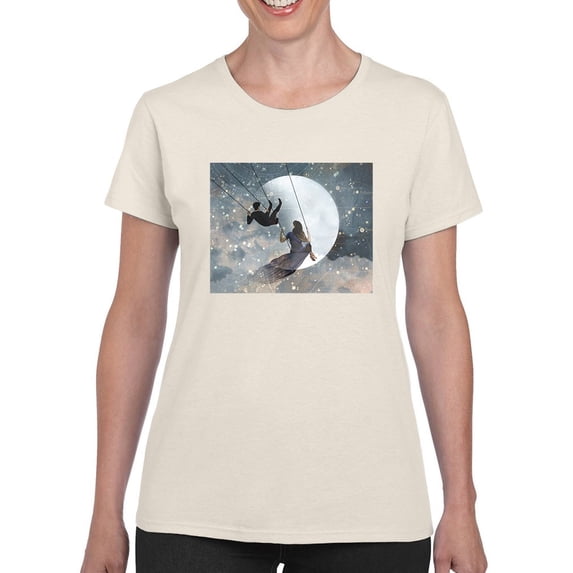 Couple Celestial Swing T-Shirt Women -Victoria Borges Designs, Female x-Large