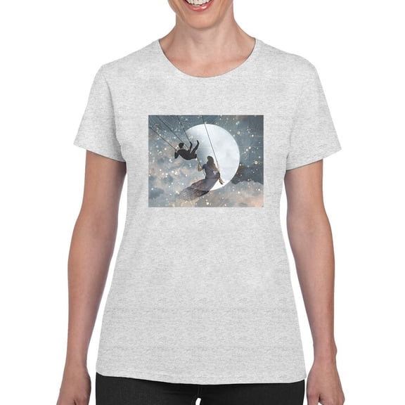 Couple Celestial Swing T-Shirt Women -Victoria Borges Designs, Female x-Large