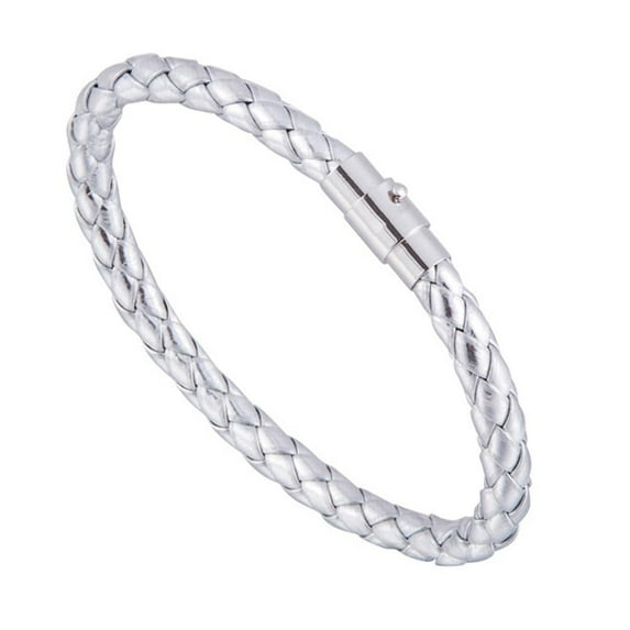1x Couple Cuff Bracelet Set, Couple Cuff Bracelet Set, Braide。 Magnetic