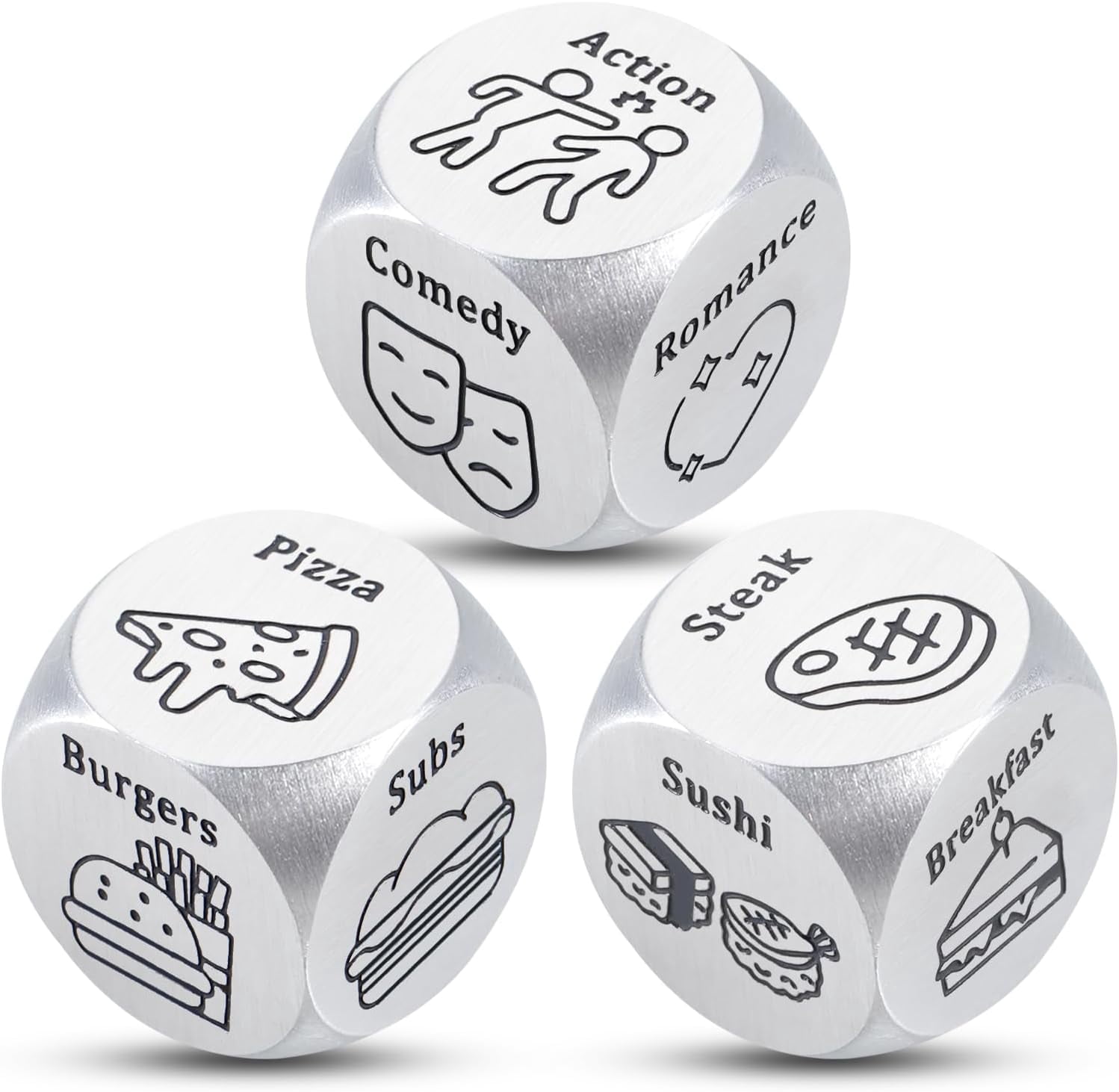 Couple Date Night Gifts for Anniversary Movie Decider Dice Ideas for Girlfriend Boyfriend Valentines Day Gifts Women Men Christmas Birthday Gifts Wife Husband 11th Anniversary Wedding Gift for Her Him