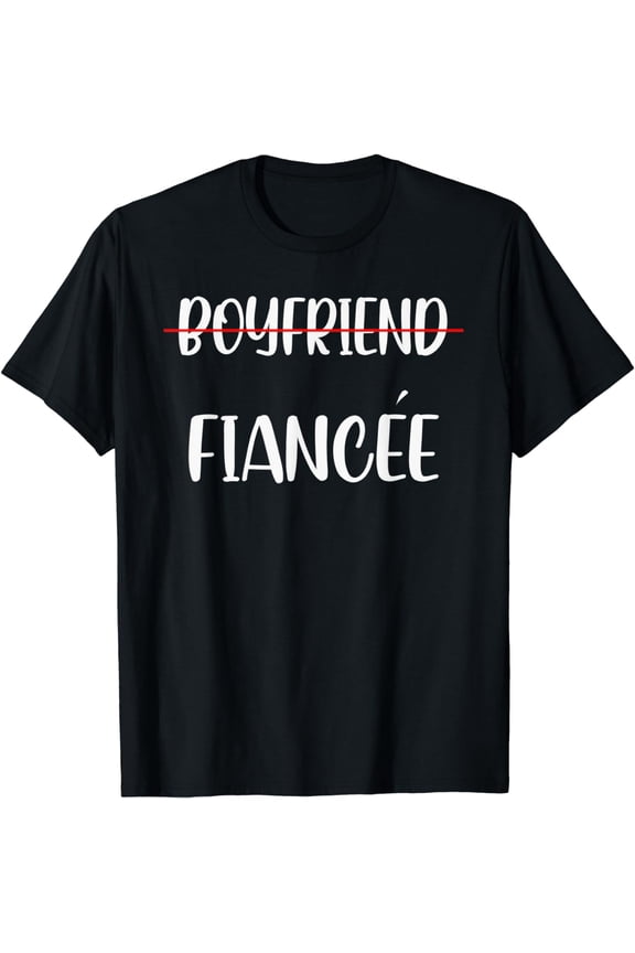 Couple Engagement Engaged Men Funny Fiancee Boyfriend T-Shirt