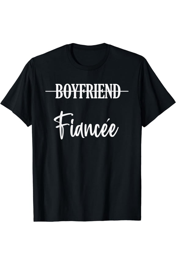 Couple Engagement Engaged Men Funny Fiancee Boyfriend T-Shirt