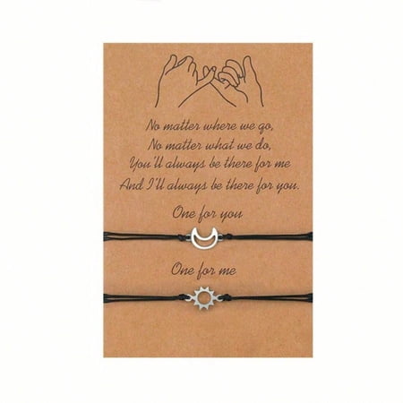 Couple/Friendship Bracelet Moon Sun Braided Bracelet