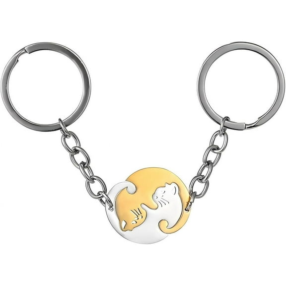 Couple Gift Keychain, Cute Christmas Valentine's Day Gift for Boyfriend Girlfriend