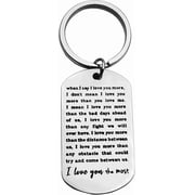 Couple Gifts for Boyfriend and Girlfriend Anniversary Keychain I Love You Keyring Valentines Day Wedding Gift for Wife Husband When I say I love You More Keyring Birthday Wedding Gifts for Him Her