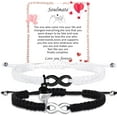 thumbnail image 1 of Couple Gifts Bracelets Matching Bracelets Adjustable Rope Bracelets for Couples Christmas Anniversary Valentines Gifts for Him Her Boyfriend Girlfriend Lovers Husband Wife, 1 of 6