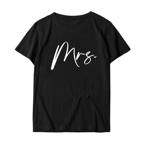 Couple Gifts for Him and Her Heart Printing Round Neck Short Sleeve Ladies Clothing,Black,XL