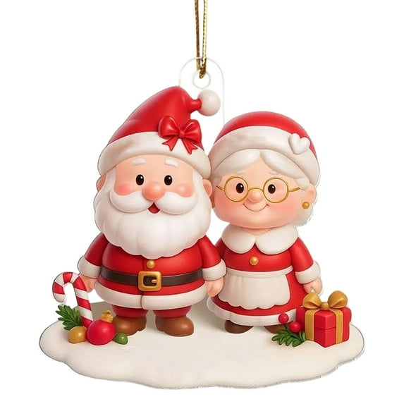 Couple Growing Old Together, New Christmas Couple Ornament, Personalized Gnome Couple Ornament for Xmas Tree, Wedding Anniversary Gift for Him, Her- Marriage Keepsake, Santa Claus Couple