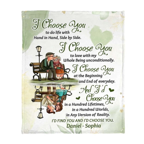 Couple I Choose You To Do Life With Fleece Blanket, 50x60in Fleece Blanket