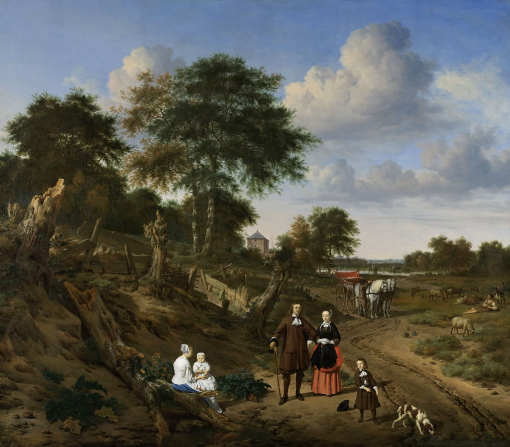 Couple In A Landscape Canvas Art - (36 x 24)