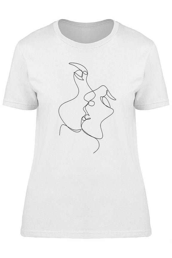 Couple Kissing Design T-Shirt Women -Image by Shutterstock, Female 3X-Large