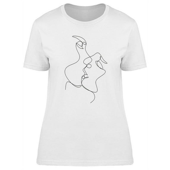 Couple Kissing Design T-Shirt Women -Image by Shutterstock, Female Large