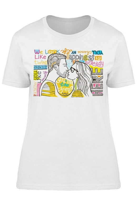 Couple Kissing Loving It T-Shirt Women -Image by Shutterstock, Female Medium