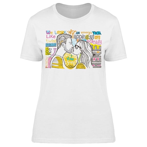 Couple Kissing Loving It T-Shirt Women -Image by Shutterstock, Female Small
